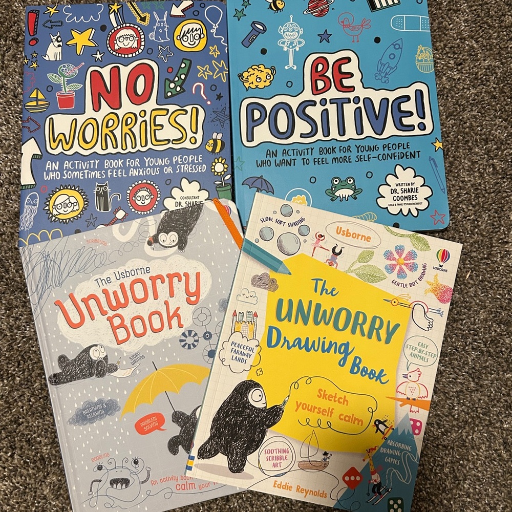 Usborn worry books-unused